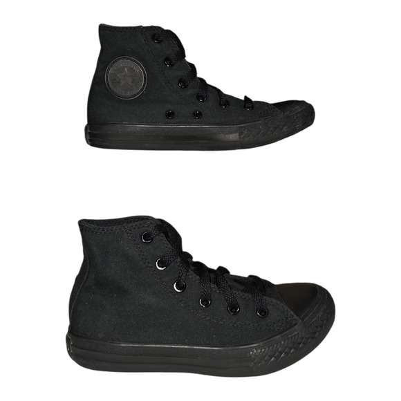 Converse Other - Converse Chuck‎ Taylor All Star High Top Black Monochrome Sneakers 3S121 Youth 1